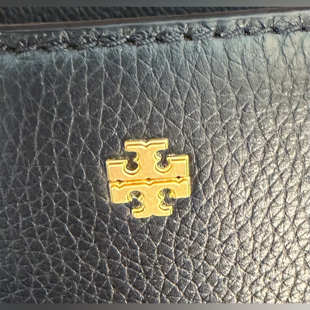Tory Burch Blake Shopping Tote Black Pebbled Leather Work Laptop Bag - Picture 11 of 16